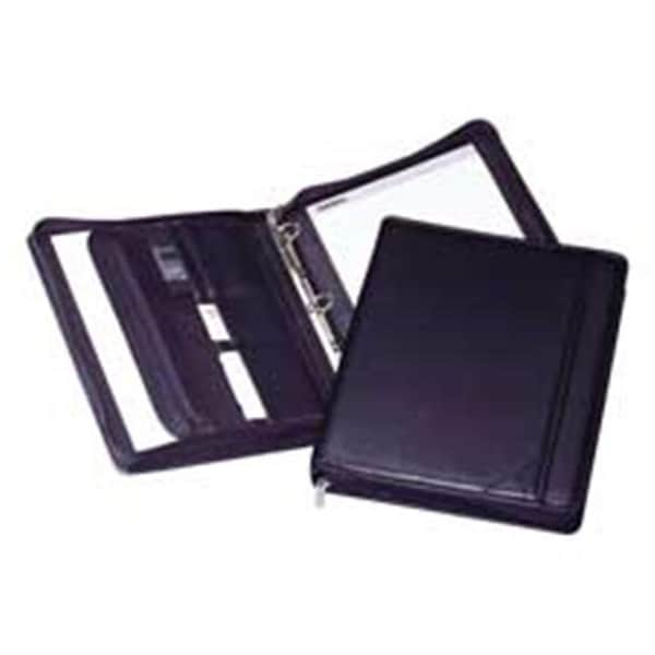 Samsill Corporation SAM15650 Zipper Binder- Letter- 2 Exterior Pockets- Expandable Pocket- BK SAM15650 - main